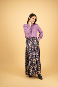 SALE  Vassalli  Silky Maxi Skirt  "Flora Print"   -  Sizes:   18