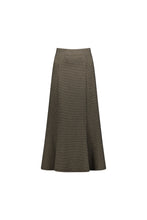 Load image into Gallery viewer, Vassalli  &quot;Logic&quot; Black/Tan Stretch Midi Fluted Skirt - Sizes: 10  12  14