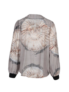 NU Denmark   "Tia Shirt"  -   Fossil Print   -   Size:  L