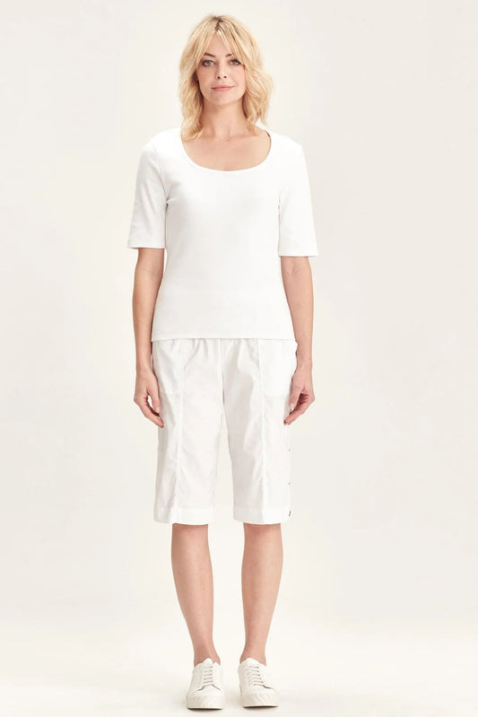 Verge Acrobat Rolled Short - White - Sizes: 8 10 16