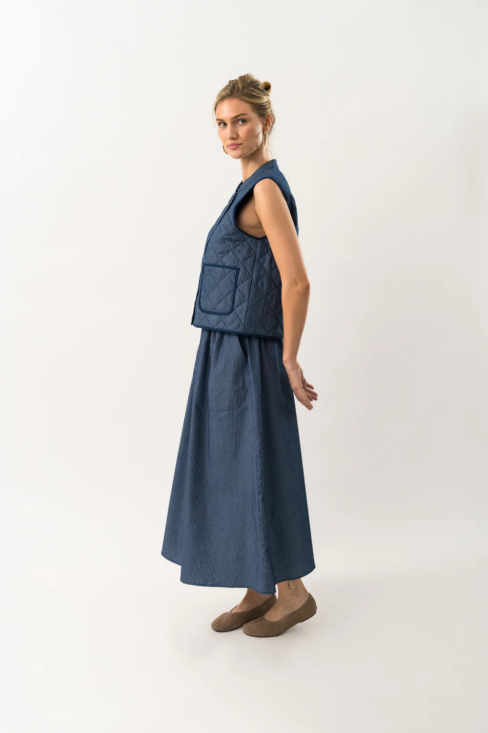 Lolly's Laundry "Akane" Maxi Skirt - Dark Blue - Sizes:  M