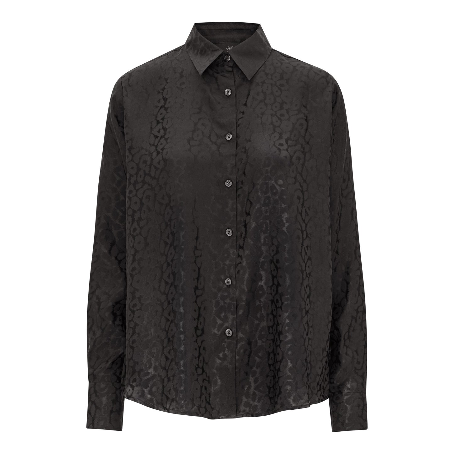 Karmamia "Alma Shirt" – Black Leo Silk - Sizes: M L