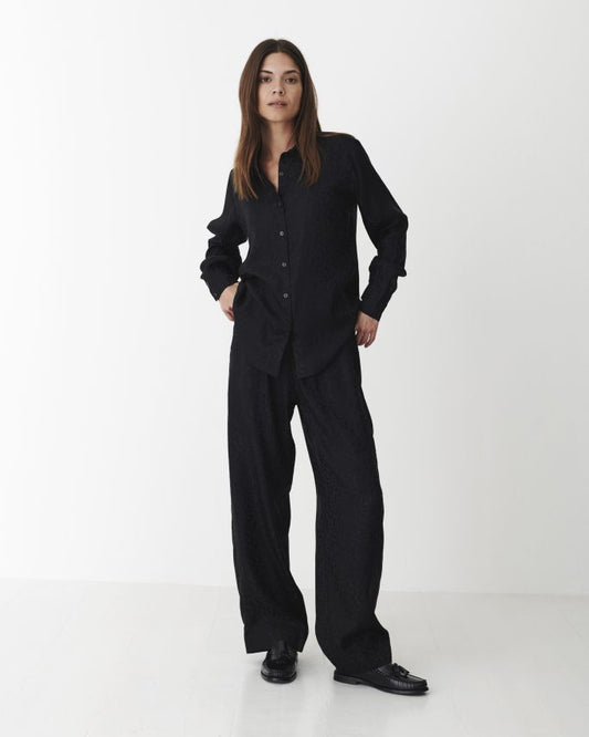 Karmamia "Garcia" Pants – Black Leo Silk - Sizes: S M