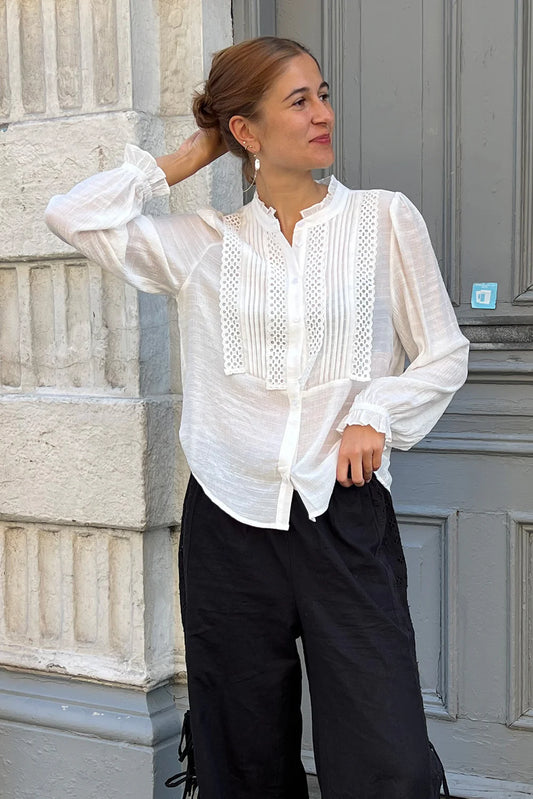 Lolly's Laundry    "Ariel Shirt"   -   White   -   Sizes:  M  XL