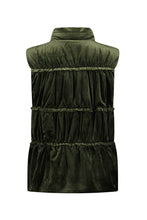Load image into Gallery viewer, Verge  &quot;Avila Vest&quot; Olive Velveteen Puffer Vest - Sizes:  L  XL