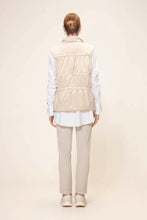 Load image into Gallery viewer, Verge &quot;Avila Vest&quot; Oyster Velveteen Puffer Vest - Sizes: XS  S  M  L