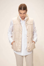 Load image into Gallery viewer, Verge &quot;Avila Vest&quot; Oyster Velveteen Puffer Vest - Sizes: XS  S  M  L