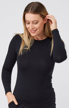 Load image into Gallery viewer, Tani   High Neck Long Sleeve Top  Black - Sizes:  14  16