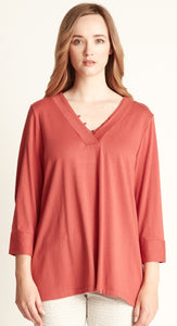 SALE  Verge  "Constance Top"   Washed Red  -  Size:  L