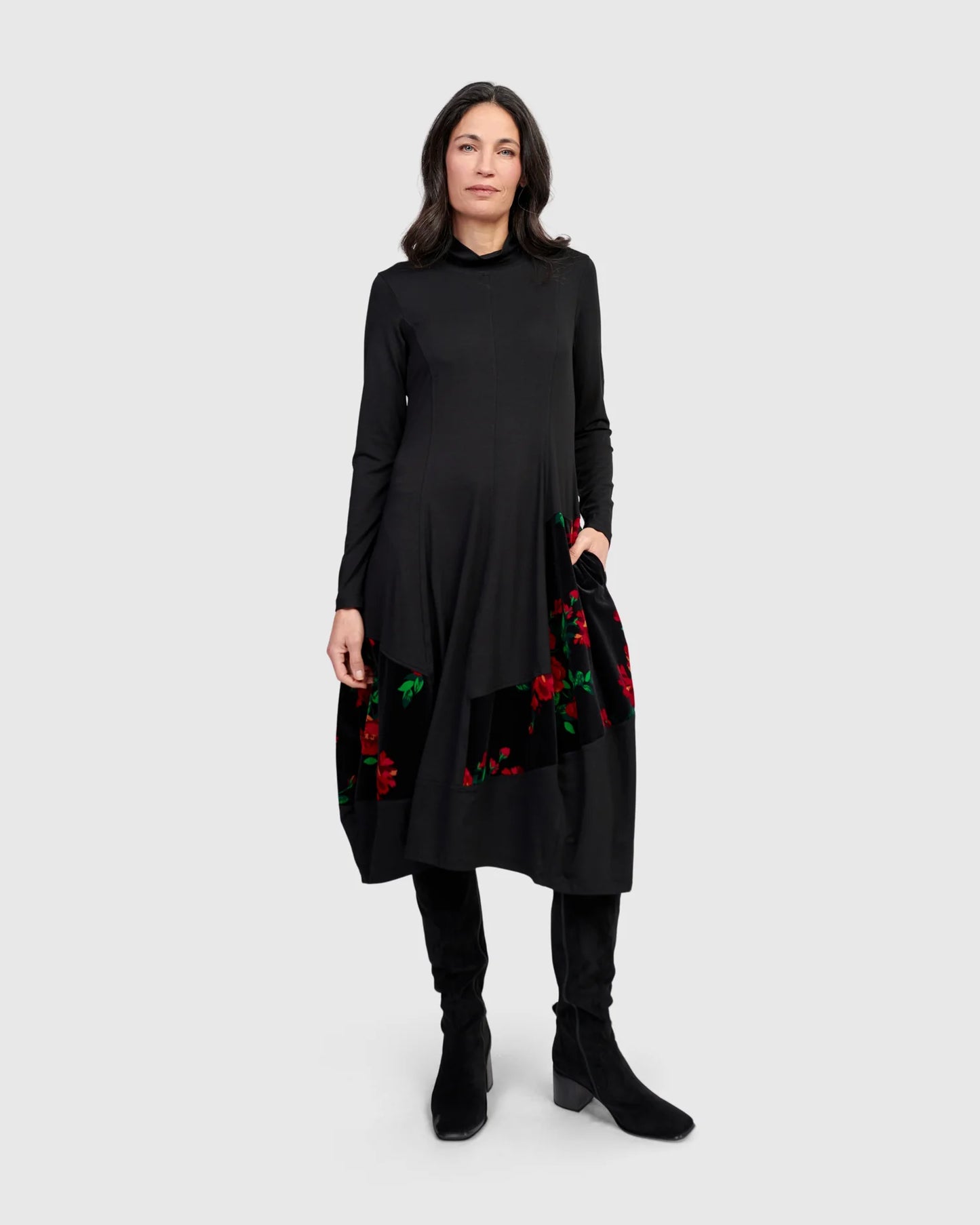 Alembika  Serenade Cocoon Dress - Roses Print - Sizes: 10