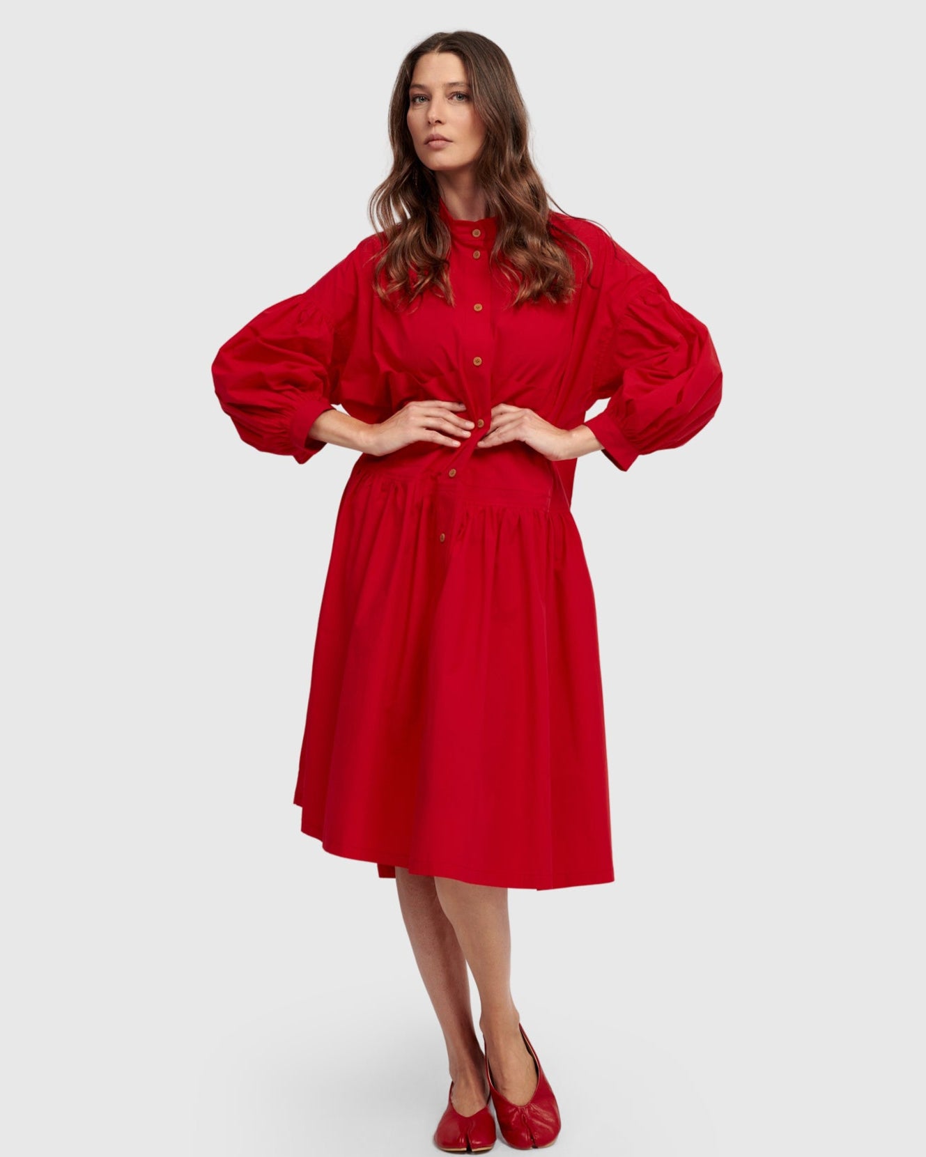 Alembika Schoolhouse Dress - Red - Sizes: S M