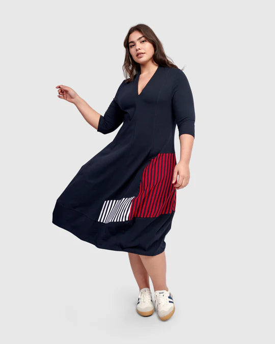 Alembika Alyssa Cocoon Dress - Navy -Sizes:  14