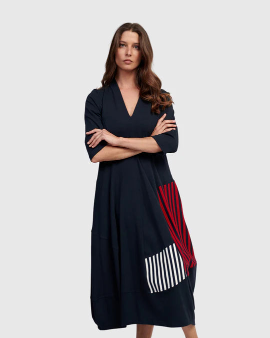 Alembika Alyssa Cocoon Dress - Navy -Sizes:  14