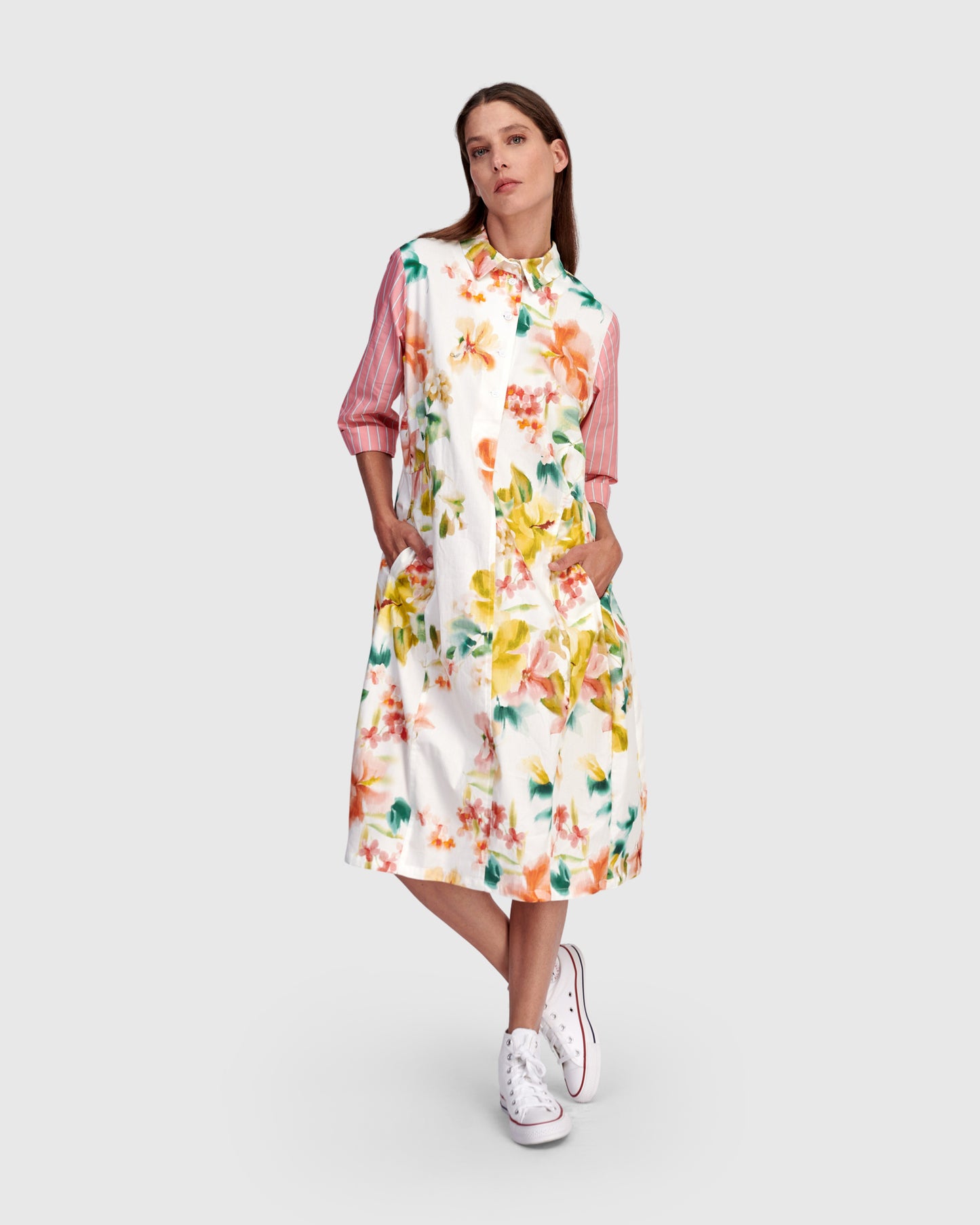 Alembika Shirtmaker Cocoon Dress - Garden Mix - Sizes: 10(1) 12(2) 14(3) 16(4)