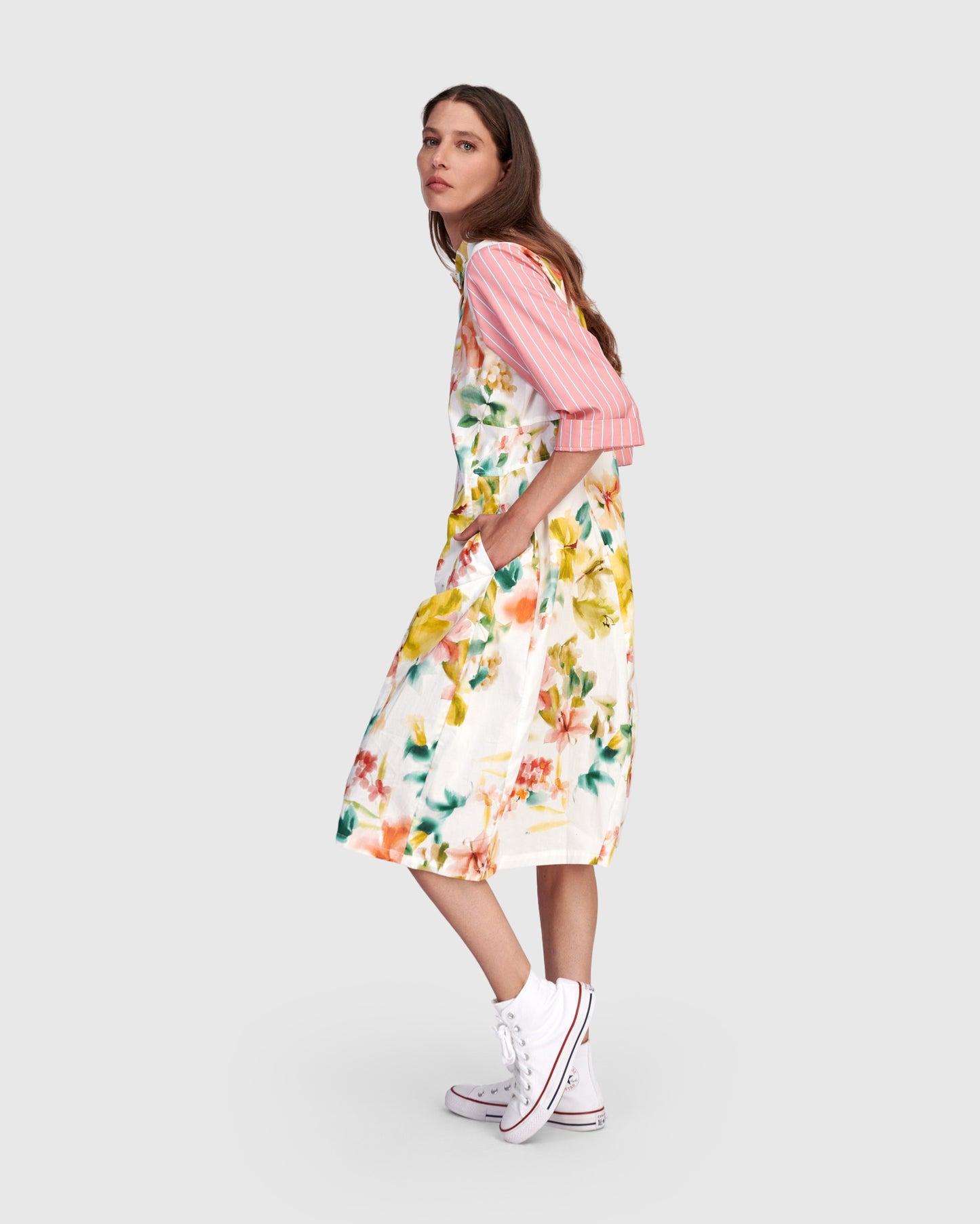 Alembika Shirtmaker Cocoon Dress - Garden Mix - Sizes: 10(1) 12(2) 14(3) 16(4)