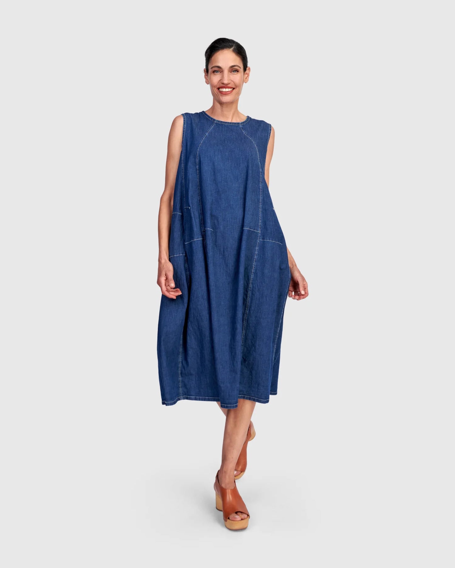 Alembika Ceci Swing Dress - Denim - Sizes: 8(0) 10(1) 12(2)