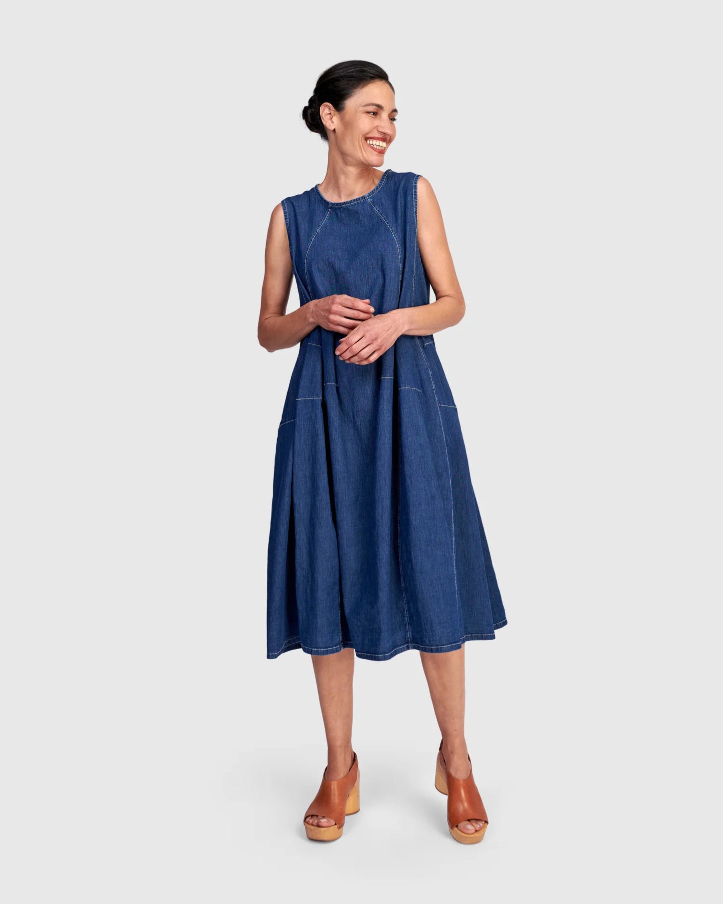 Alembika Ceci Swing Dress - Denim - Sizes: 8(0) 10(1) 12(2)