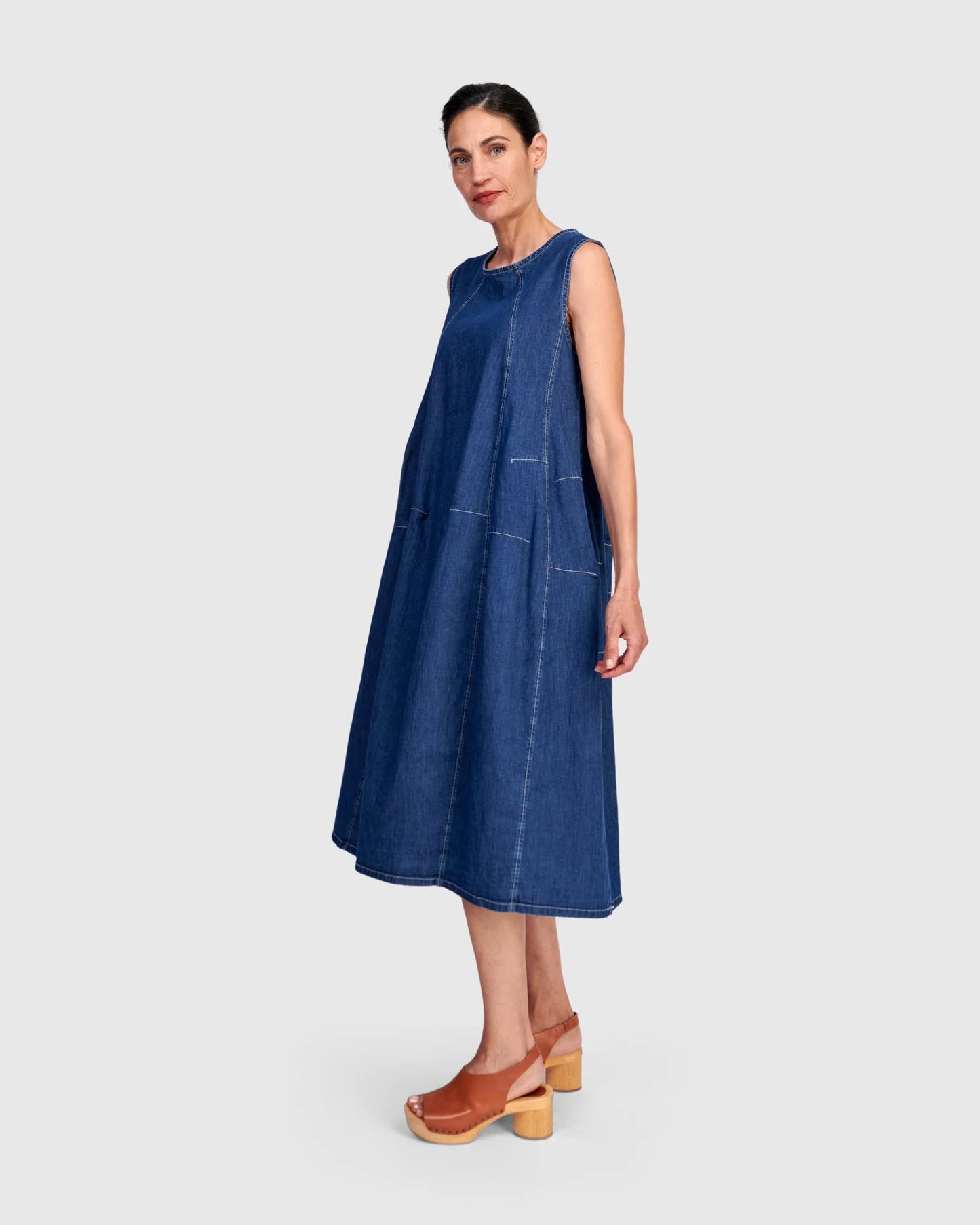 Alembika Ceci Swing Dress - Denim - Sizes: 8(0) 10(1) 12(2)