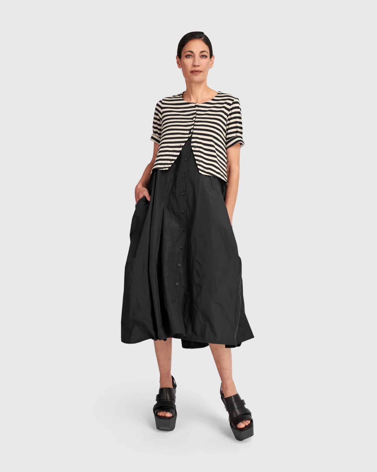 Urban By Alembika Tiebreaker Dress - Stripes - Sizes: 12(2) 3(14)