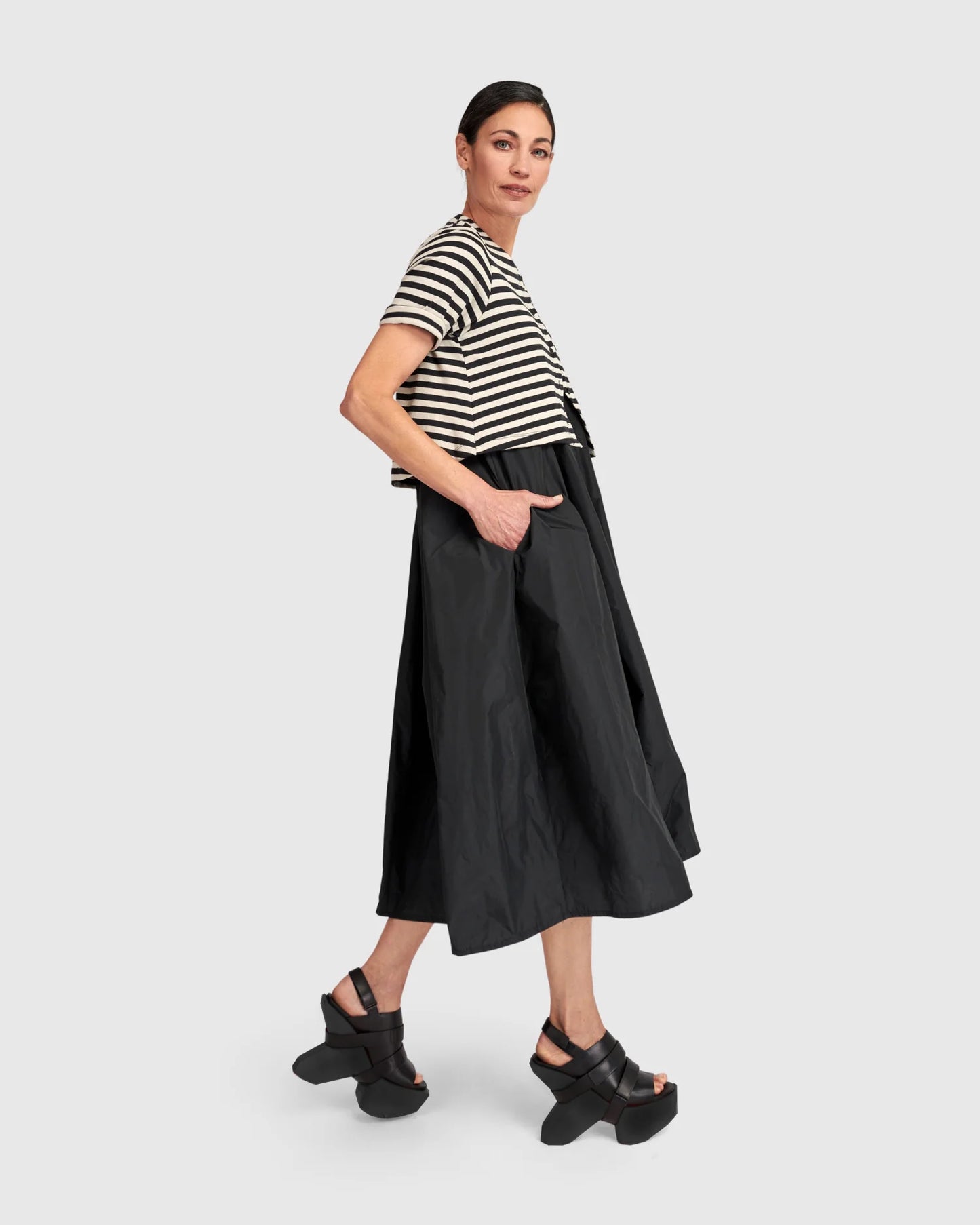 Urban By Alembika Tiebreaker Dress - Stripes - Sizes: 12(2) 3(14)