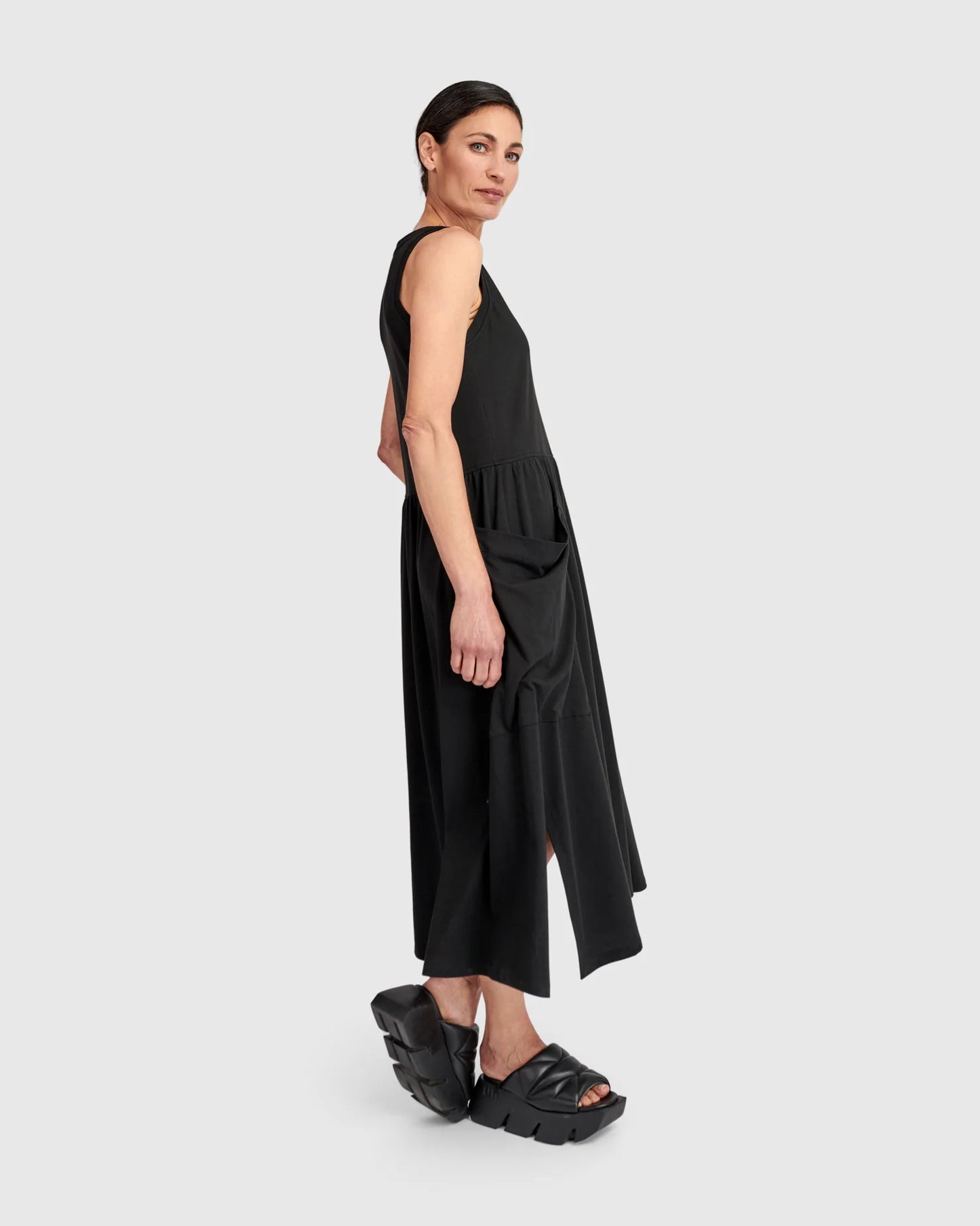 Urban By Alembika Staple Pocket Tank Dress - Black -Sizes: 8(0) 12(2)