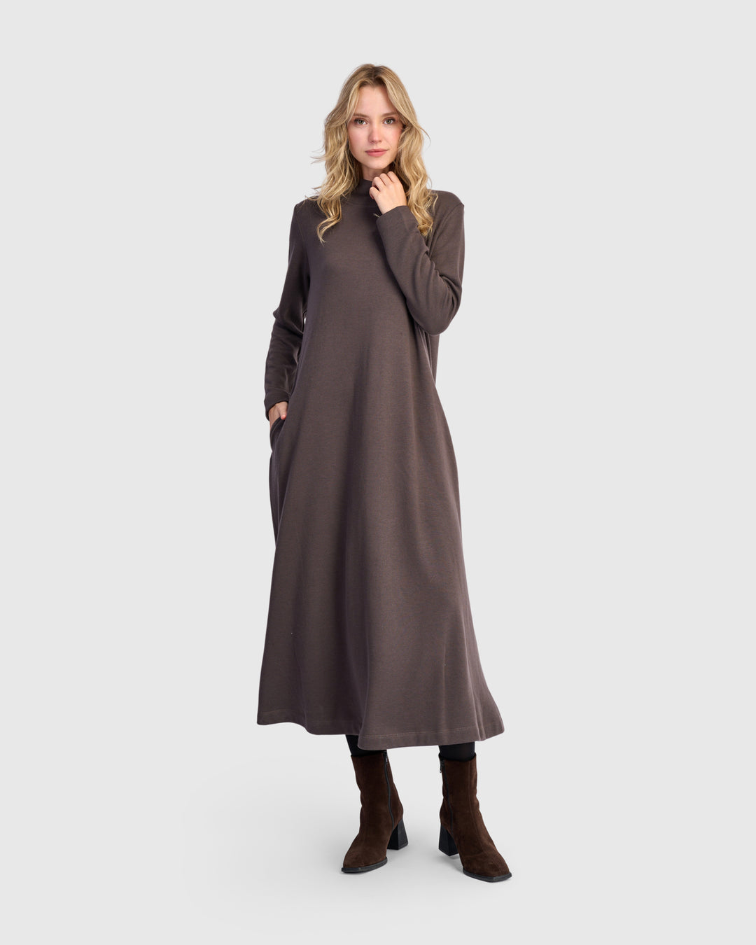 Urban By Alembika  Cloud A-line Dress - Mocha - Sizes: 12