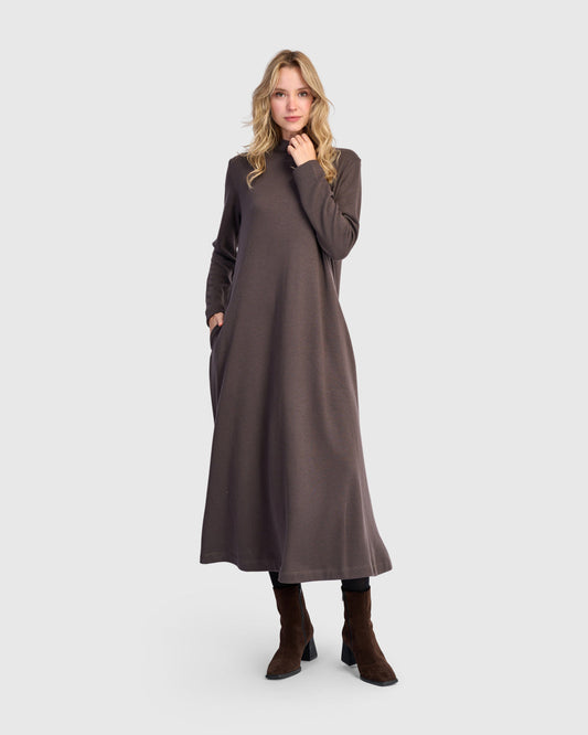 Urban By Alembika  Cloud A-line Dress - Mocha - Sizes: 12