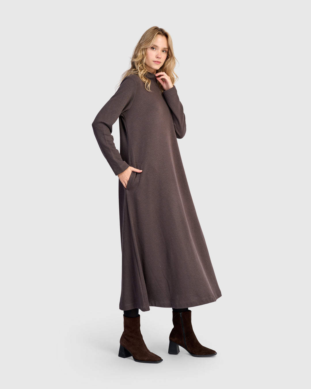 Urban By Alembika  Cloud A-line Dress - Mocha - Sizes: 12