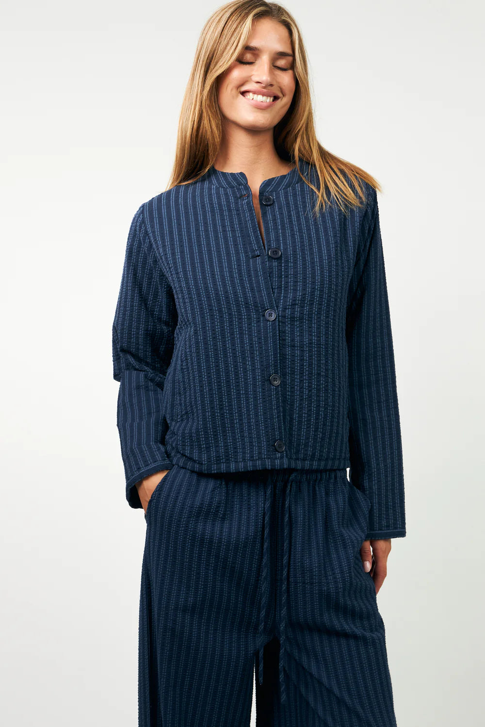 Lolly's Laundry "Emilia" Jacket - Navy Stripe - Sizes: S M L XL