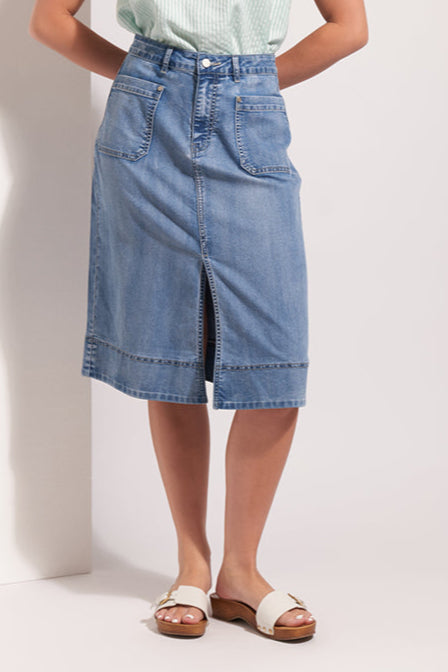 Foil     "Jean Queen Skirt"    Blue Wash Denim   -   Sizes:  8 10  14