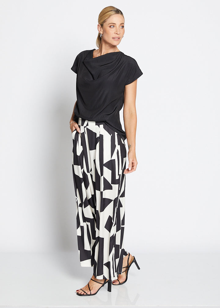 Philosophy Zack Ruby satin wide leg pants in Glass - Sizes: 10 12