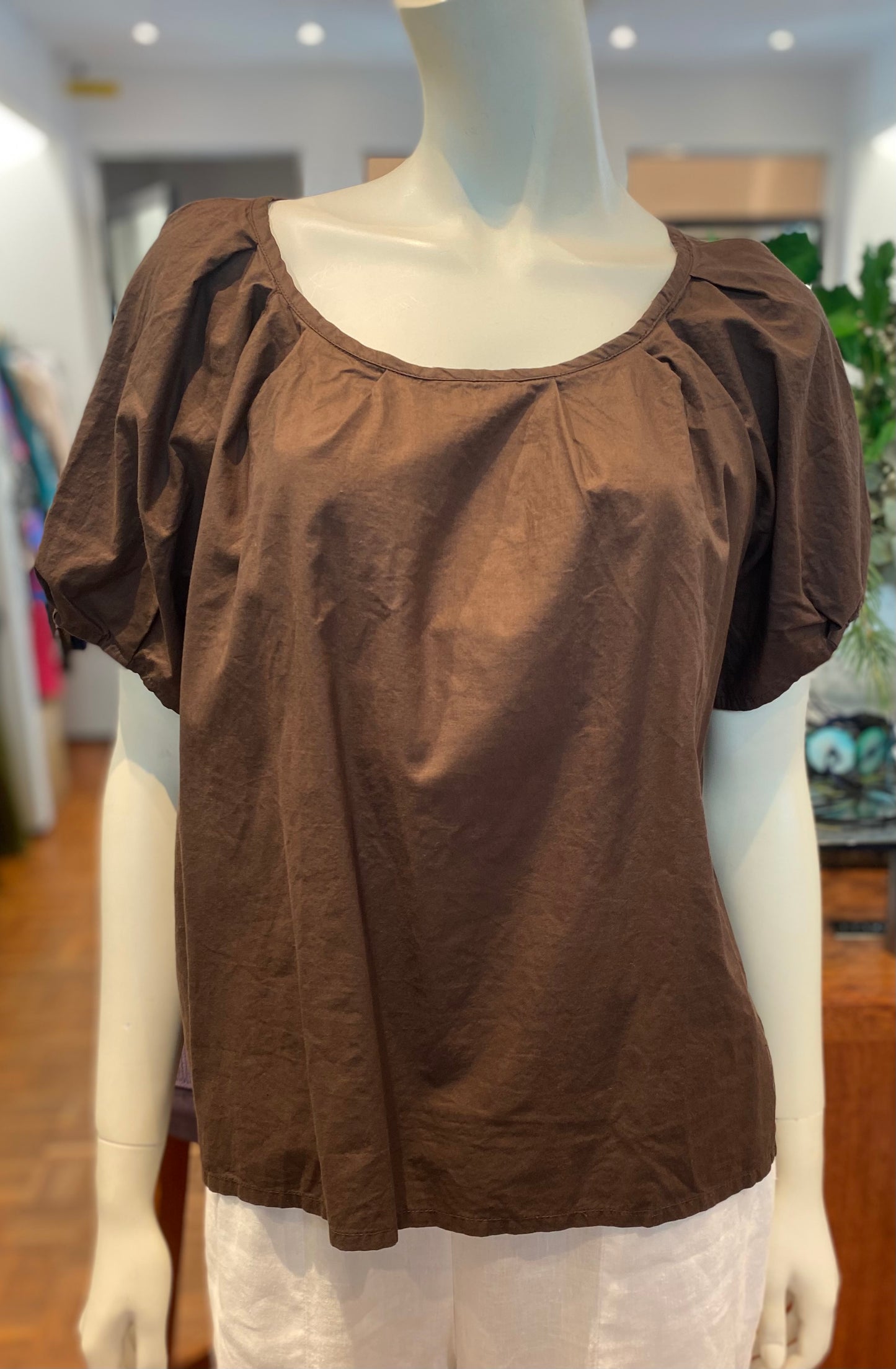 Frockk   "Ari Top"     Chocolate  -   Sizes:  M  L