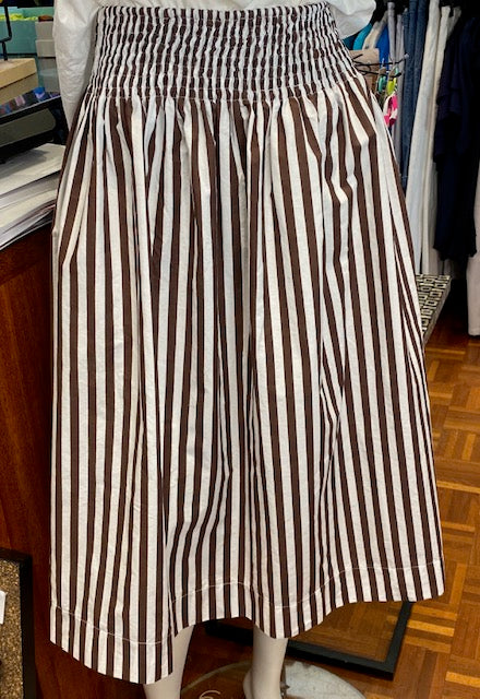 Frockk Lola Skirt- Chocolate/White Striped Skirt - Sizes: One Size