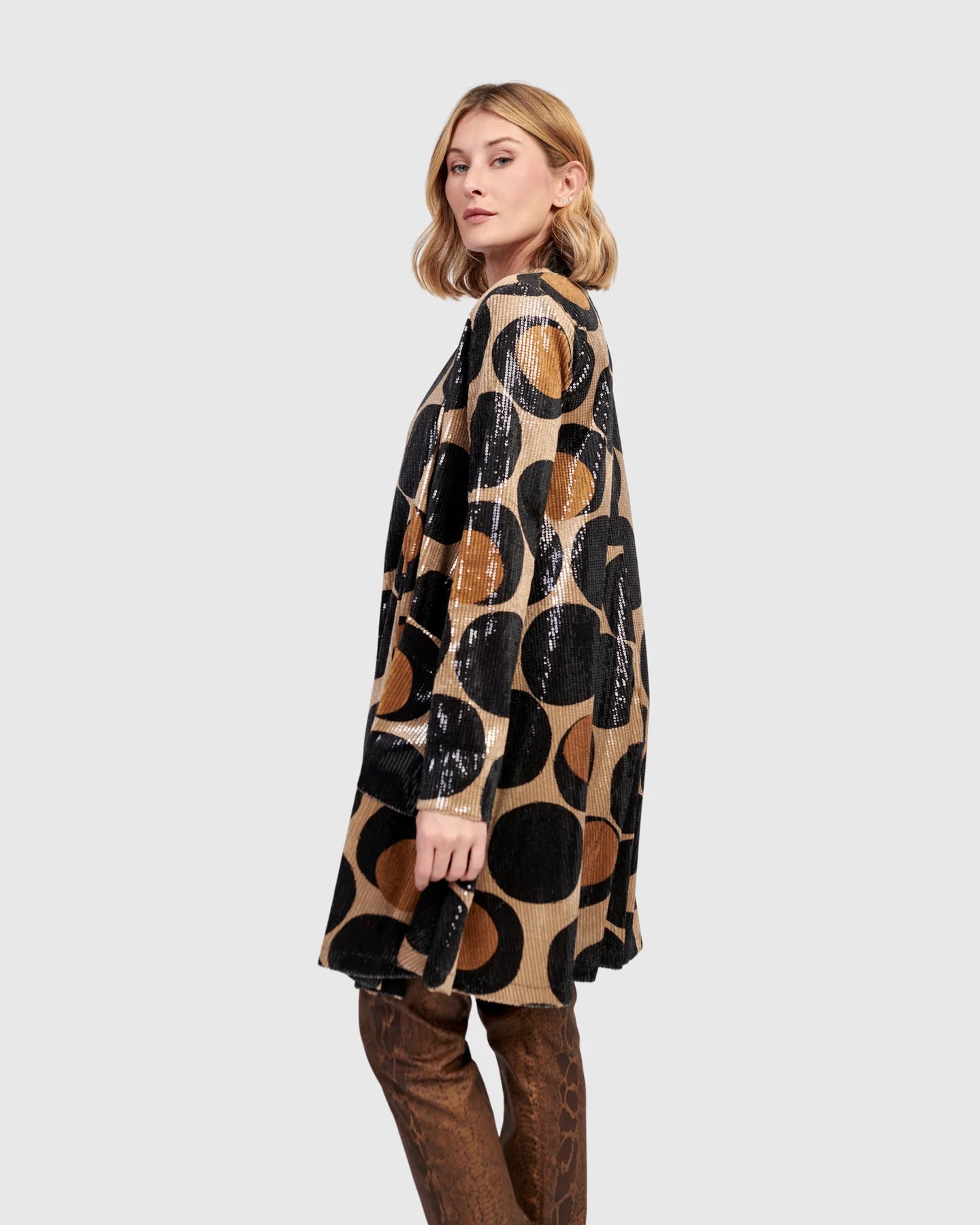 Alembika Zsa Zsa Sequin Jacket - Eclipse Print - Sizes:  L XL