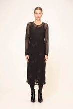 Load image into Gallery viewer, Verge  &quot;Joella Dress&quot; Black Mesh Embroidered Dress - Sizes: XS  S
