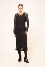 Load image into Gallery viewer, Verge  &quot;Joella Dress&quot; Black Mesh Embroidered Dress - Sizes: XS  S