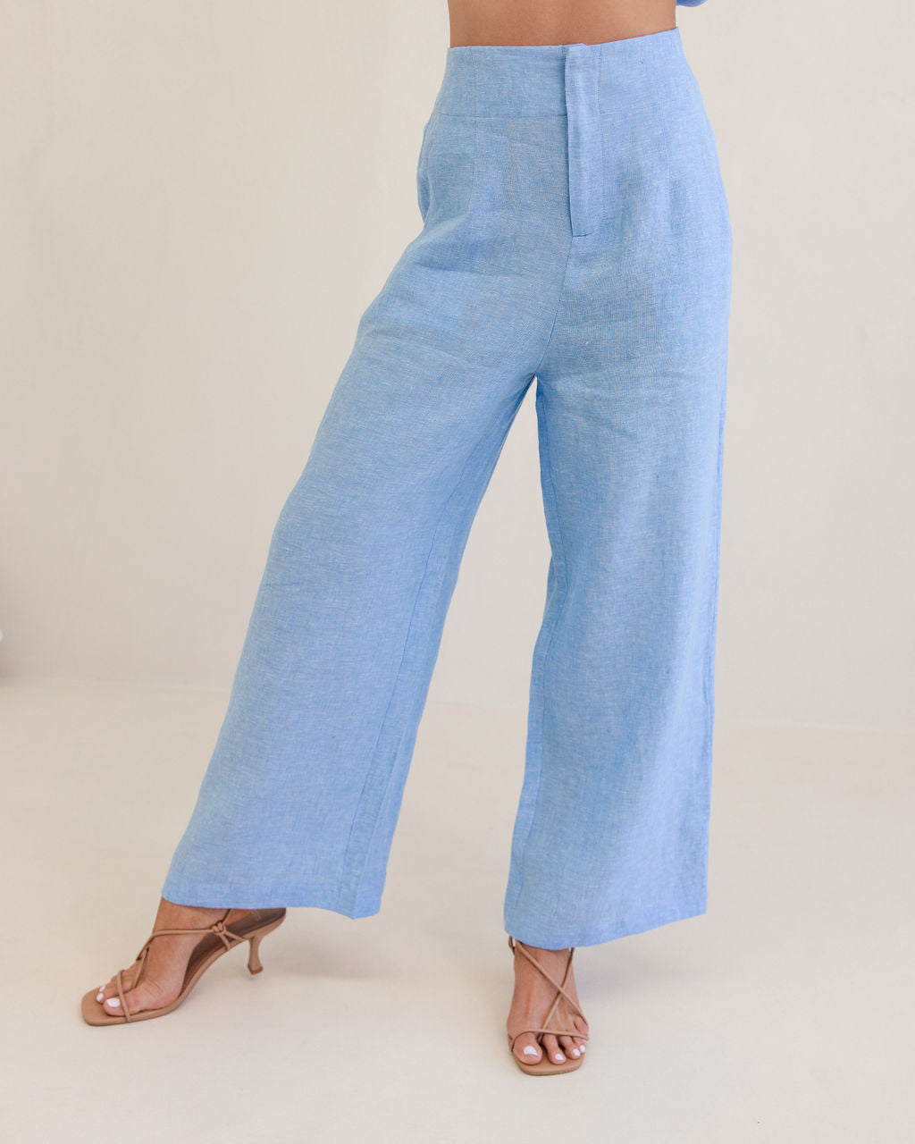 Kaleido     Chambray Linen Wide Leg Pant    -    Sizes:  16