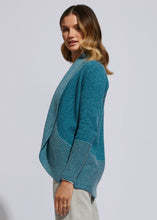 Load image into Gallery viewer, l d &amp; co     Deep Sea Marl Curved Open Cardigan   -   Sizes:  M  L  XL