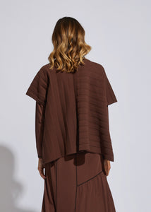 ld & Co  Nutshell Chocolate Knit Cape - Sizes: XS/S  M/L