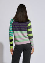 Load image into Gallery viewer, l d &amp; co    Charcoal Mix Stripe Cardi   -   Sizes:  XS  L  XL