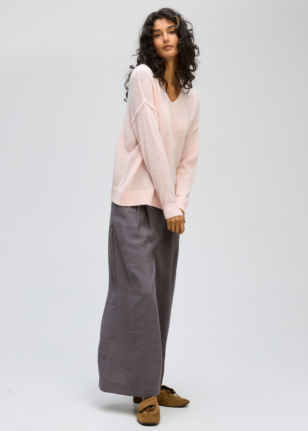 Ld + Co "Chunky Crew" Jumper - Ballet - Sizes:  L
