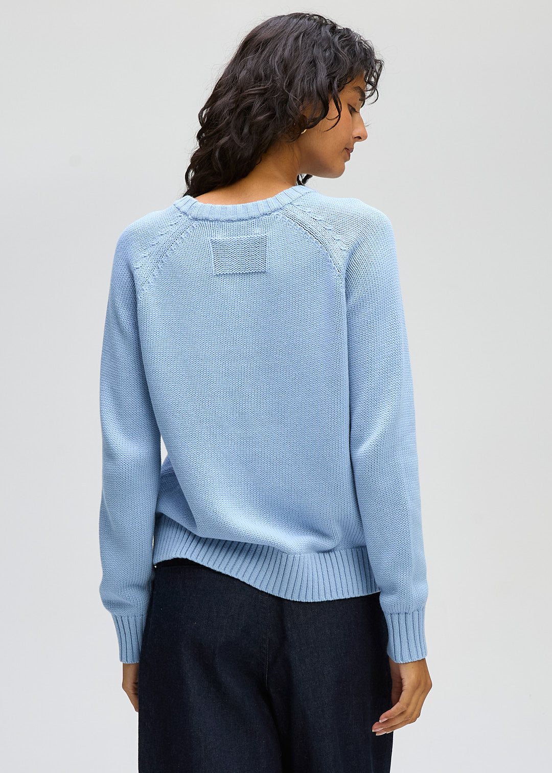 Ld+Co "Chunky Crew" Jumper - Periwinkle - Sizes: XS  L XL