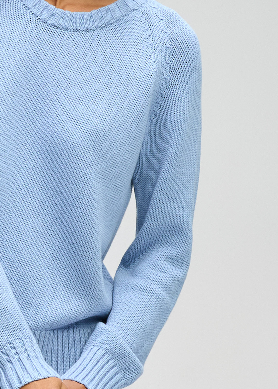 Ld+Co "Chunky Crew" Jumper - Periwinkle - Sizes: XS  L XL