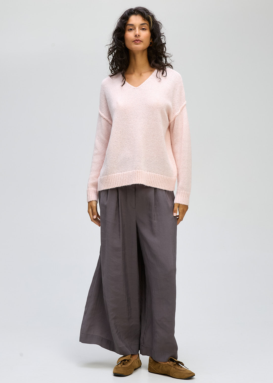 Ld + Co "Chunky Crew" Jumper - Ballet - Sizes:  L