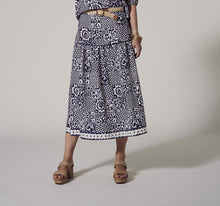 Load image into Gallery viewer, Loobie&#39;s Story    &quot;Athena Skirt&quot;     Indigo Multi   -   Size:  14