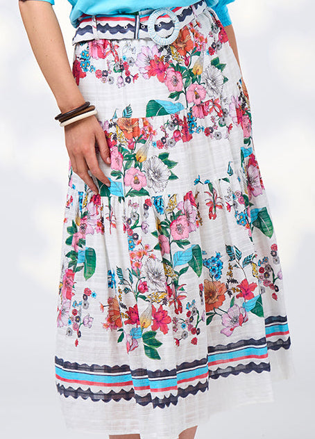SALE  Loobie's Story   "Pandora Skirt"  -  White Multi  -  Size: 10