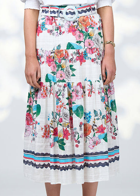 Loobie's Story   "Pandora Skirt"  -  White Multi  -  Size: 10