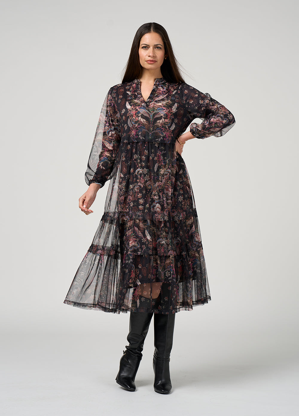 Loobie's Story "Antoinette Tulle Dress" - Black - Sizes:  14 16