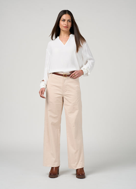 Loobie's Story "Velora Wide Leg Pant" - Bone - Sizes: 10 12 14