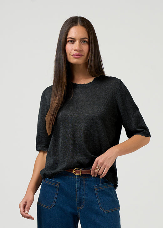 Loobie's Story "Lumira" Tee - Liquorice - Sizes:  S L XL